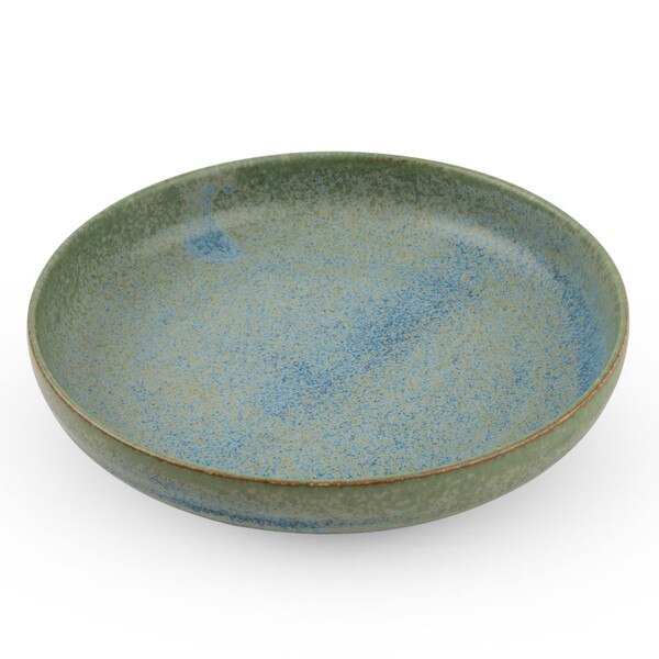 Image of Speckled Green Rim Plate 8" 1