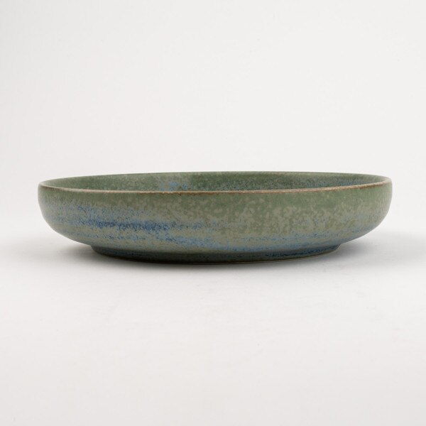 Image of Speckled Green Rim Plate 8" 2