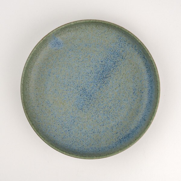 Image of Speckled Green Rim Plate 8" 3