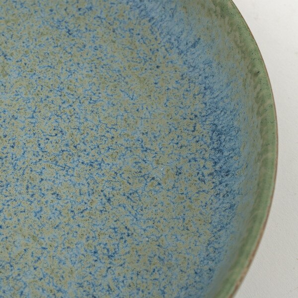 Image of Speckled Green Rim Plate 8" 4