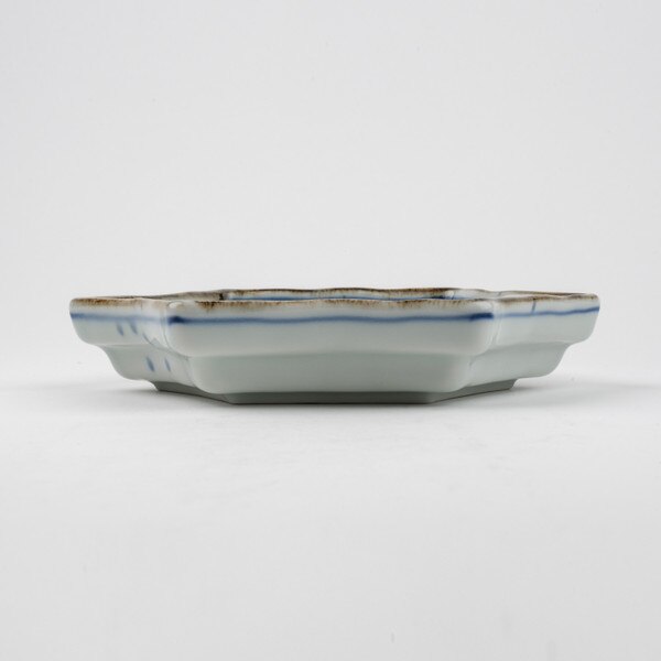 Image of Light Blue Shrimp Hexagon Plate 7.5" 2