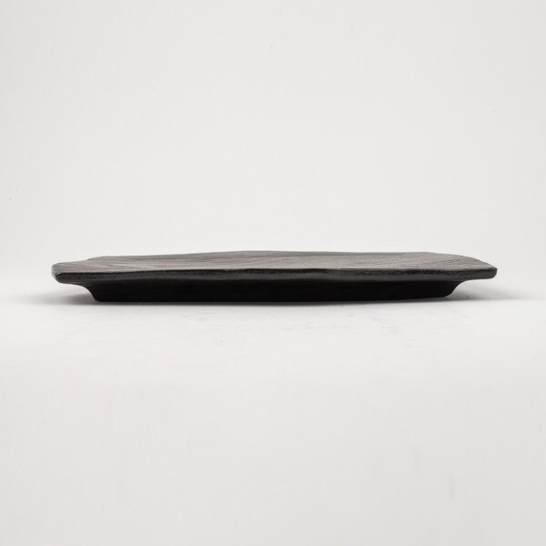 Image of Black Wood Abstract Plate 7.75" 2