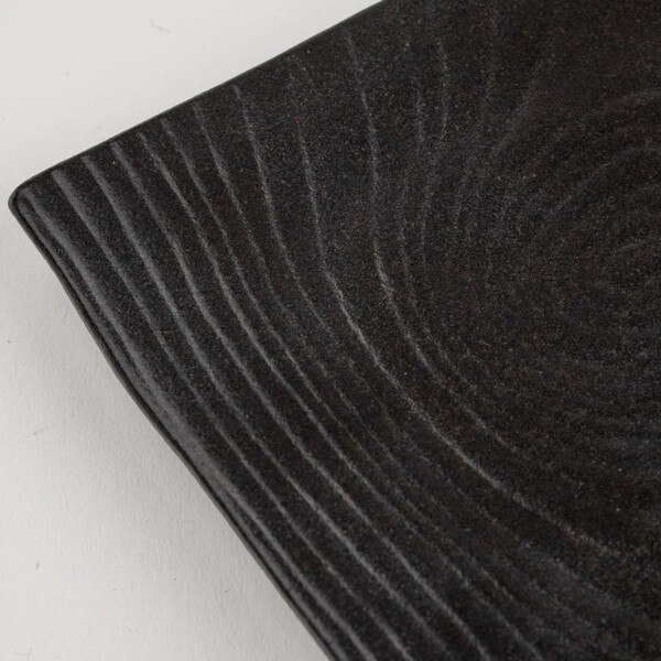 Image of Black Wood Abstract Plate 7.75" 4