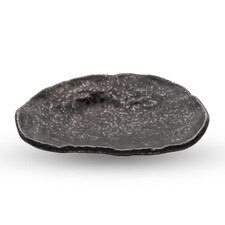 Metallic Abstract Oval Plate 8.25"