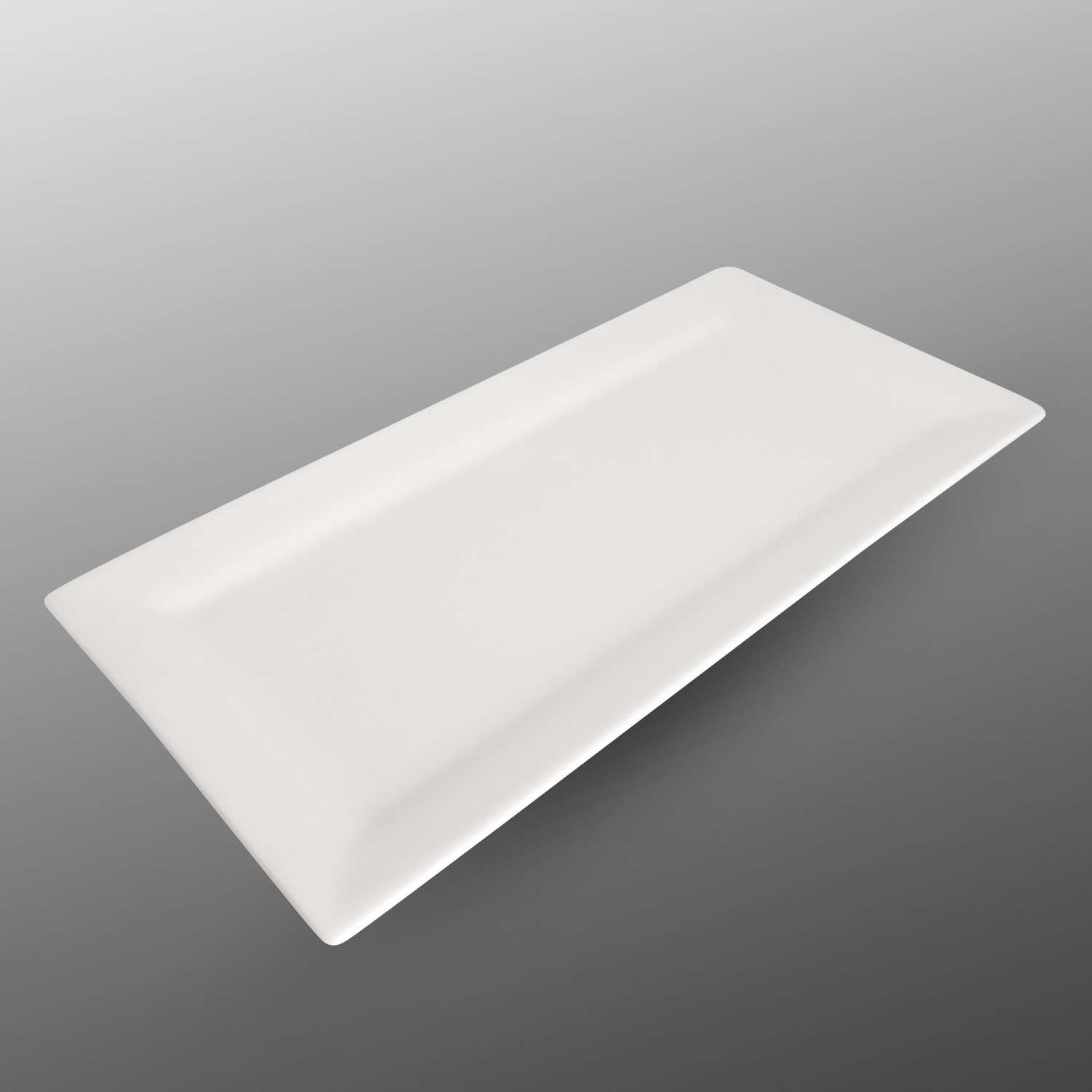 Korin Durable White Rectangular Plate 14.25