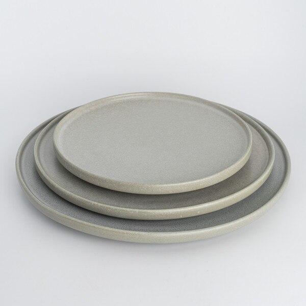 Image of Korin Durable Moya Ash Rim Round Plate 12" 4
