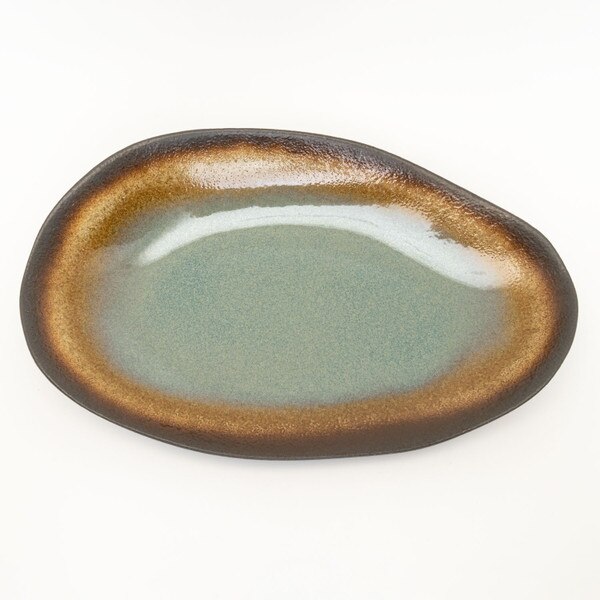 Image of Korin Durable Sage Green Abstract Plate 12" 3