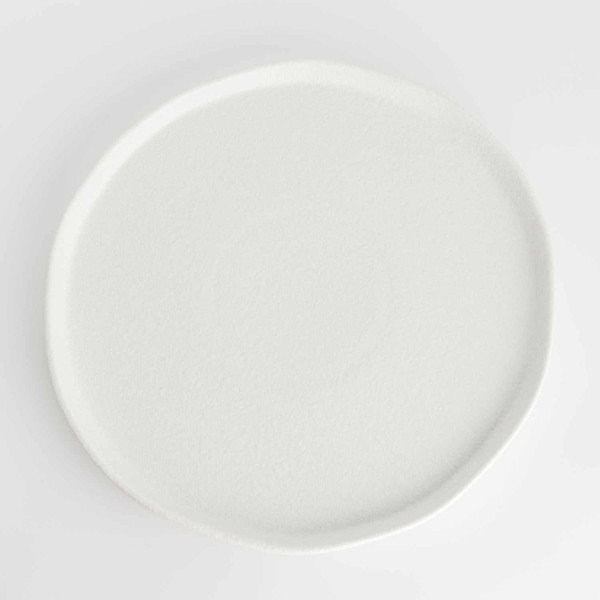 Image of Korin Durable White Textured Flat Round Plate 10.5" 3