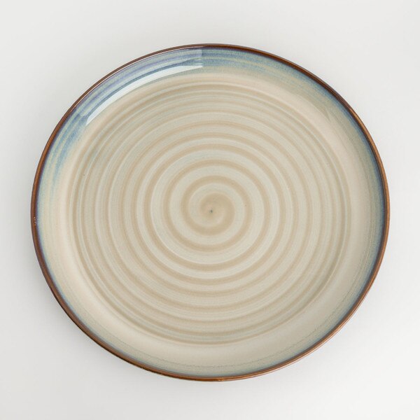Image of Korin Durable Beige Spiral Round Plate 10.5" 3