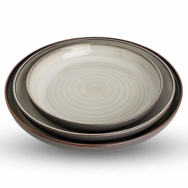 Image of Korin Durable Beige Spiral Round Plate 10.5" 4