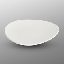 Korin Durable White Round Clamshell Plate