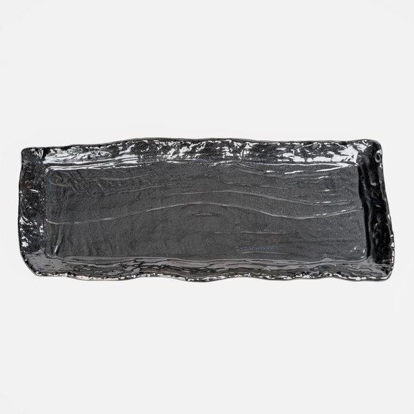 Image of Korin Durable Black Textured Rectangular Plate 16" 3