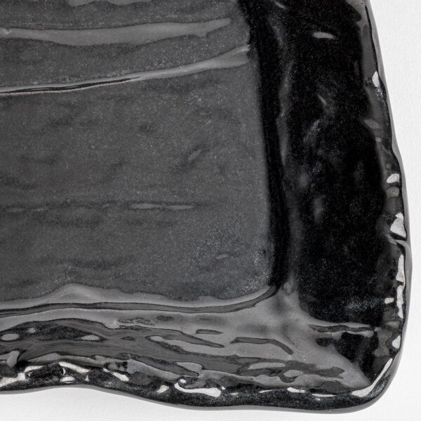 Image of Korin Durable Black Textured Rectangular Plate 16" 4