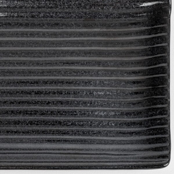 Image of Korin Durable Black Lined Rectangular Plate 13.25" 4