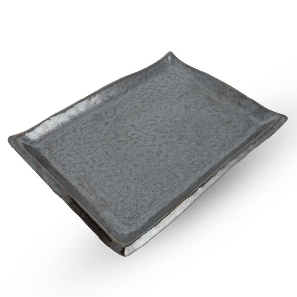 Image of Tessa Black Rectangular Plate 11.5" 1