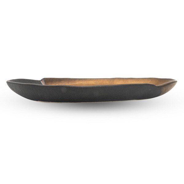 Image of Kinsai Black Oval Plate 13.25" 2