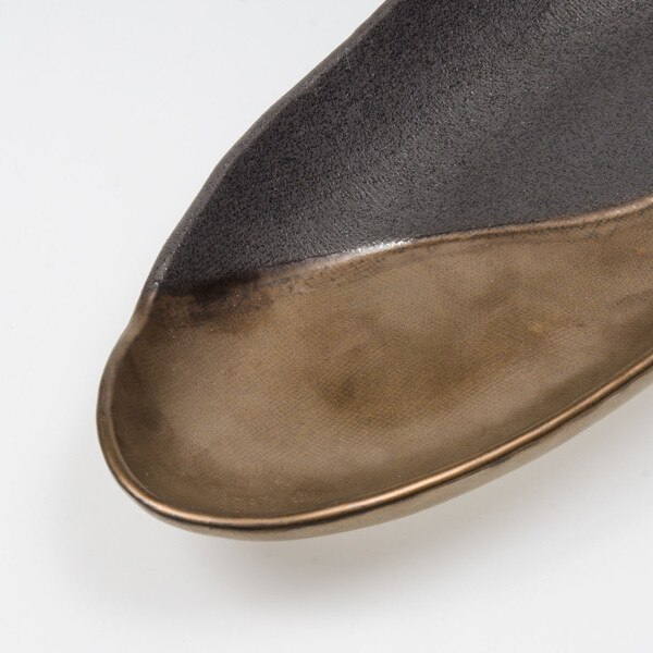 Image of Kinsai Black Oval Plate 13.25" 4