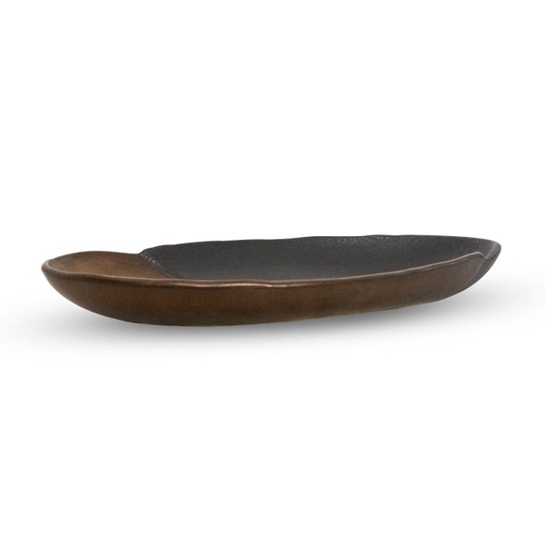 Image of Kinsai Black Oval Plate 9.25" 2