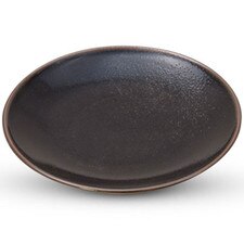 Yuzu Tenmoku Black Round Plate 10"