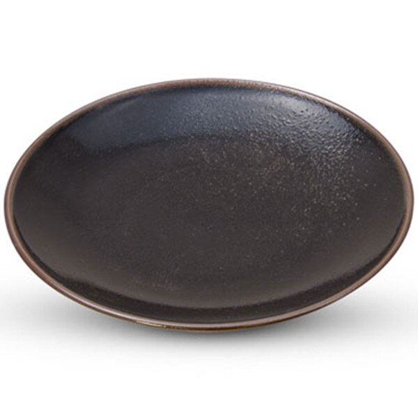 Image of Yuzu Tenmoku Black Round Plate 10"