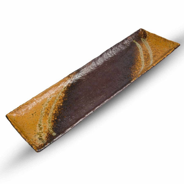 Image of Irabo Brown Rectangular Plate 20" 1