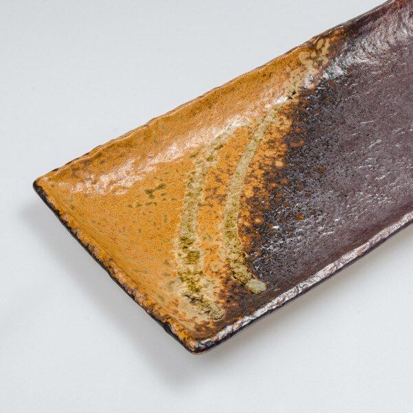 Image of Irabo Brown Rectangular Plate 20" 3