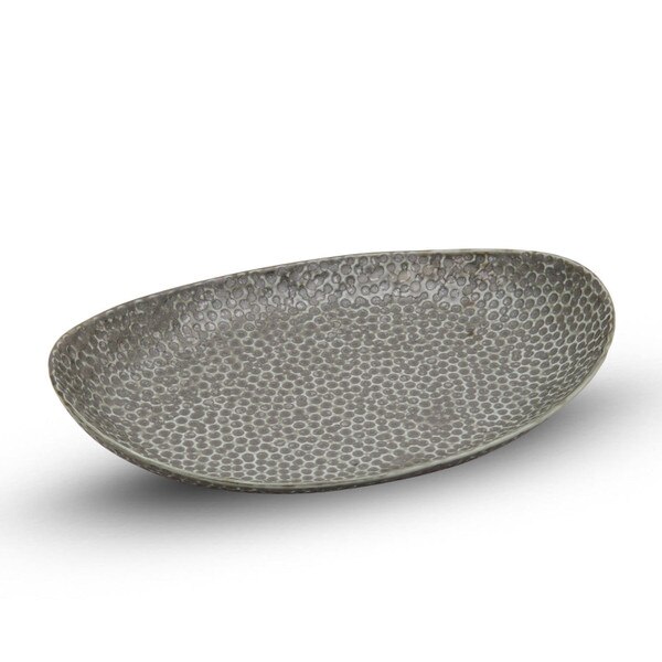 Image of Hammered Luster Oval Plate 8.5"
