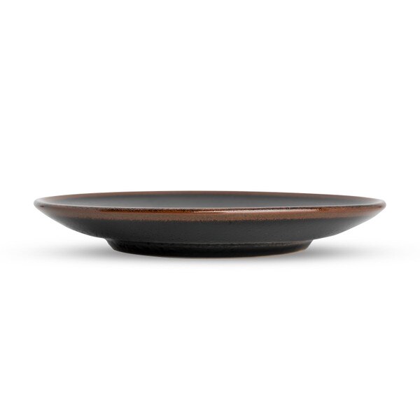 Image of Yuzu Tenmoku Black Round Plate 6.5" 2