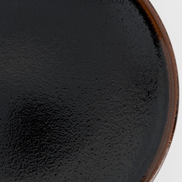 Image of Yuzu Tenmoku Black Round Plate 6.5" 4