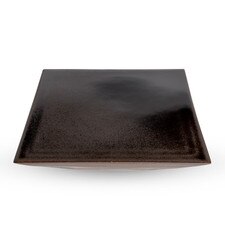 Chakessho Half Glaze Flat Square Plate 6"