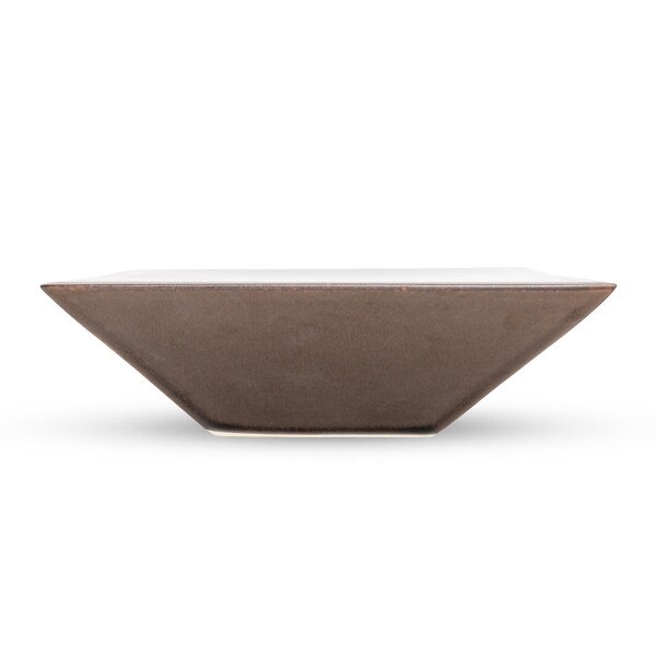 Image of Chakessho Half Glaze Flat Square Plate 6" 2
