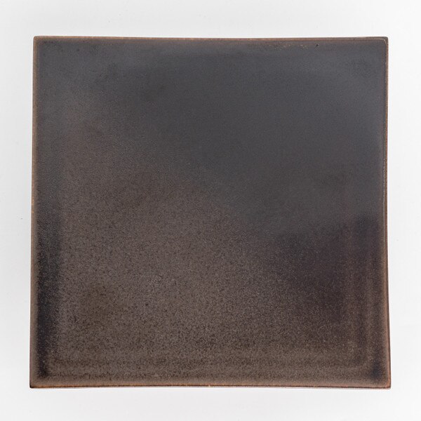 Image of Chakessho Half Glaze Flat Square Plate 6" 3