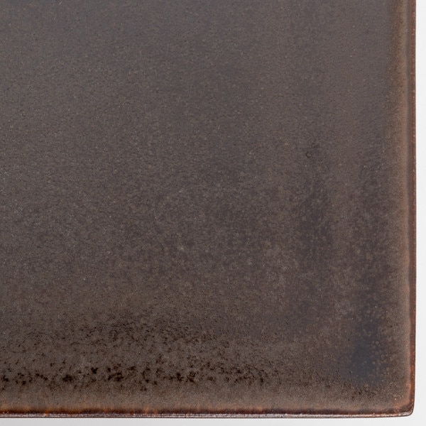 Image of Chakessho Half Glaze Flat Square Plate 6" 4