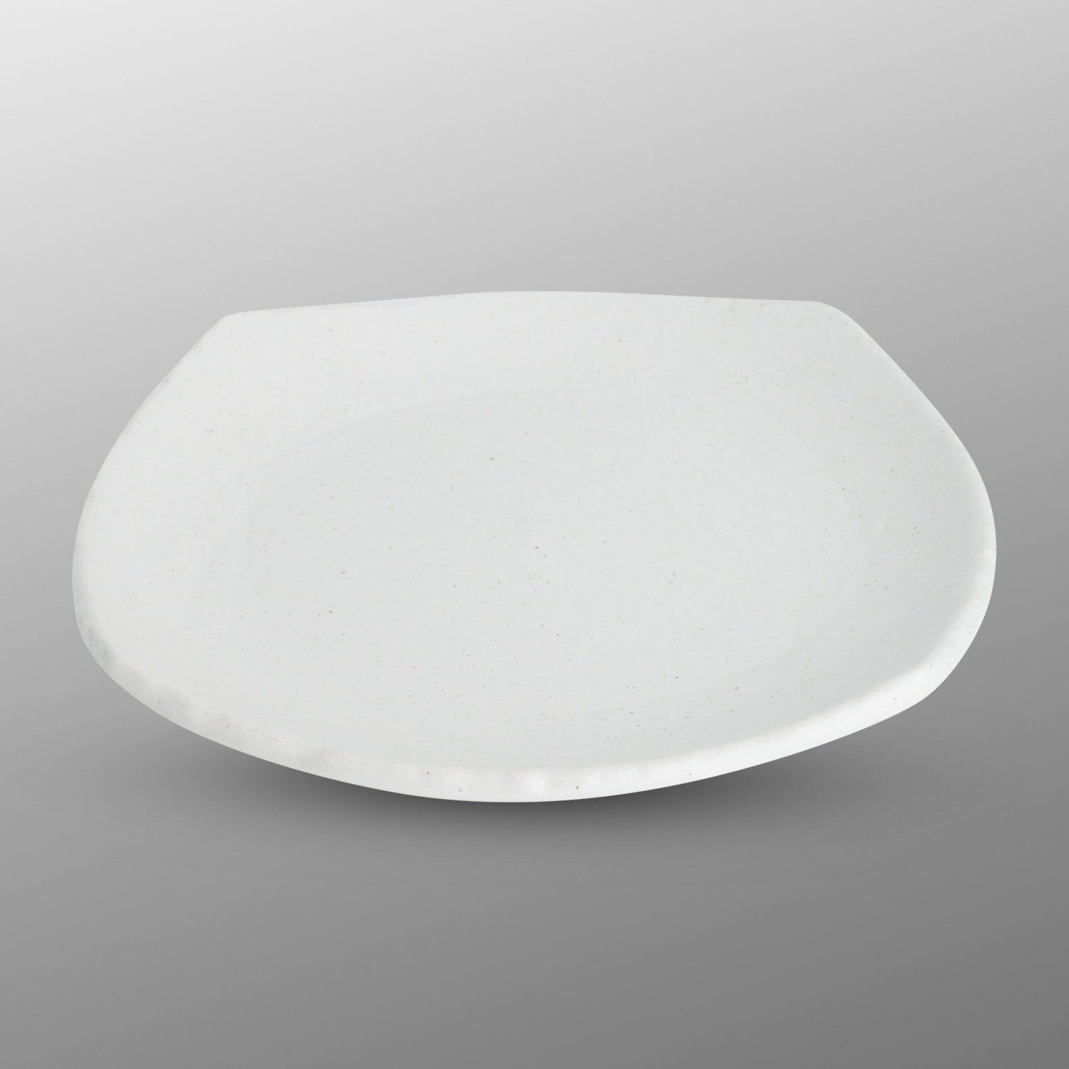 中里花子　Square Plate M Pearl White Square Plate 6.25