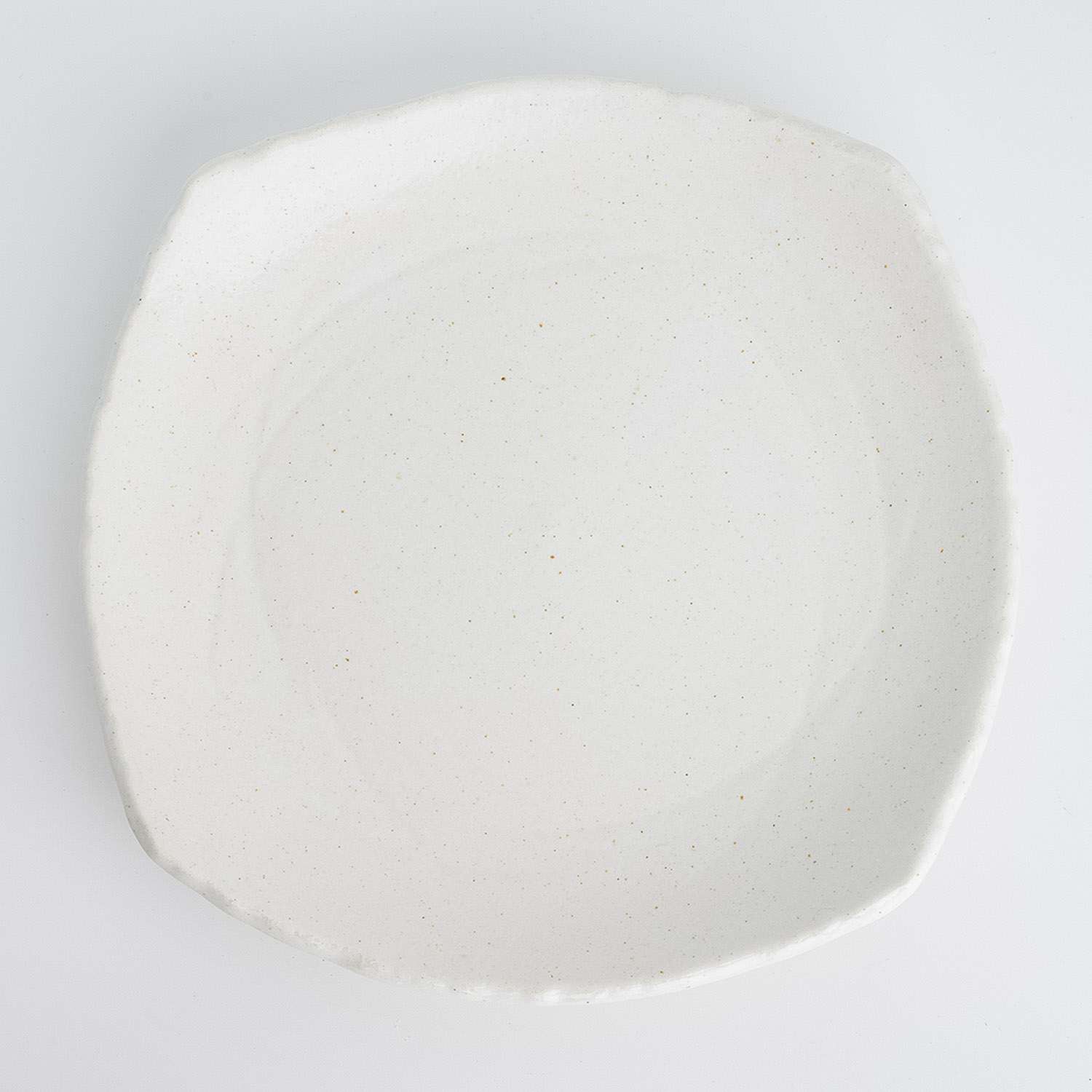 Pearl White Square Plate 6.25