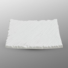 White Textured Square Plate 6.5"