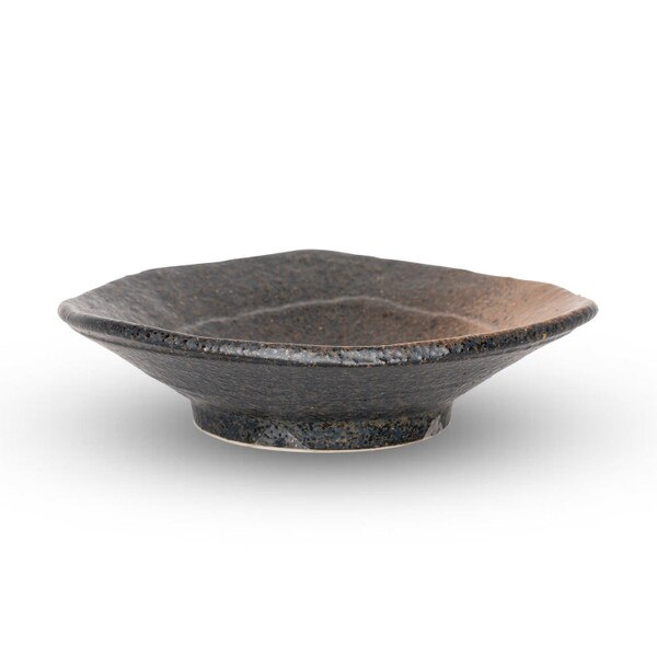 Image of Two Tone Bizen Abstract Plate 5" 2