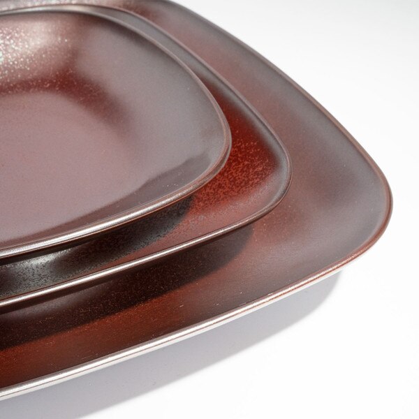 Image of Ginshu Metallic Red Square Plate 6.5" 5