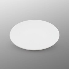 Matte White Flat Round Plate 6.25"