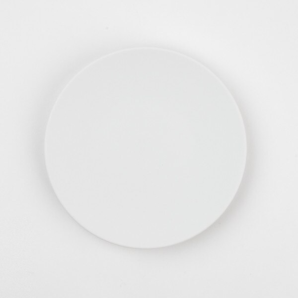Image of Matte White Flat Round Plate 6.25" 3