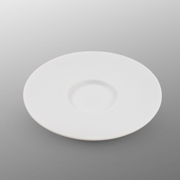 Image of Matte White Espresso Cup Saucer 5.25" 1