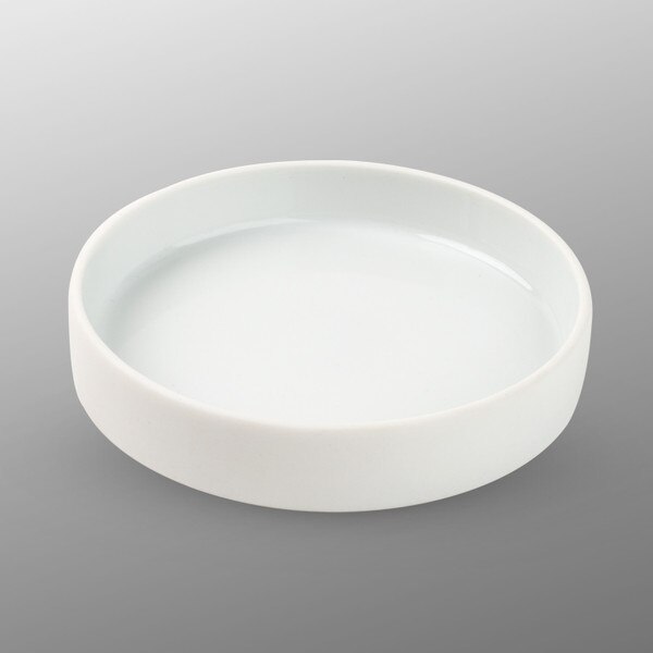 Image of Matte White High Rim Plate 4.25" 1