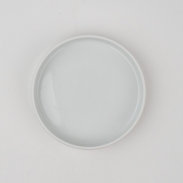 Image of Matte White High Rim Plate 4.25" 3