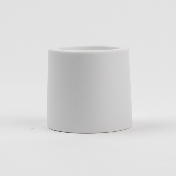 Image of Matte White Egg Stand 2" 2
