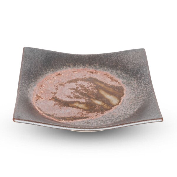 Image of Rust Brown Square Plate 5.5" 1