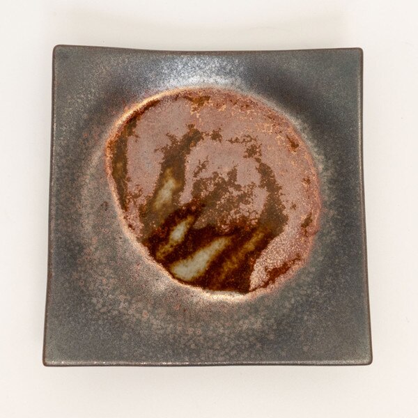 Image of Rust Brown Square Plate 5.5" 3