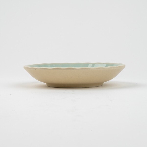 Image of Blue Kikuwari Plate 4.75" 2