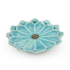 Turquoise Flower Plate 4.75"