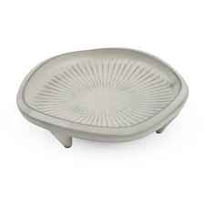 Kohiki Grey Footed Plate 6.5"