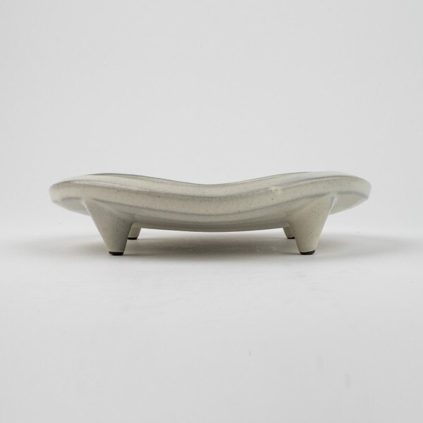Image of Kohiki Grey Footed Plate 6.5" 2
